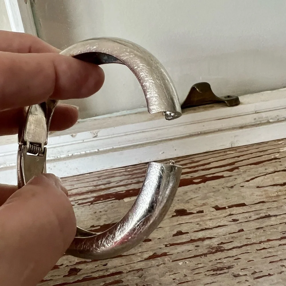 Silver Bangle Bracelet 7.75”